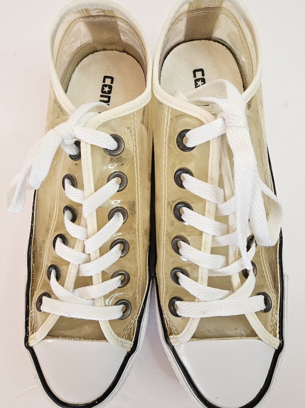 Converse All Star Low Top Chuck Taylor Clear Sz 7 Streetwear Casual Sneakers - Picture 7 of 11